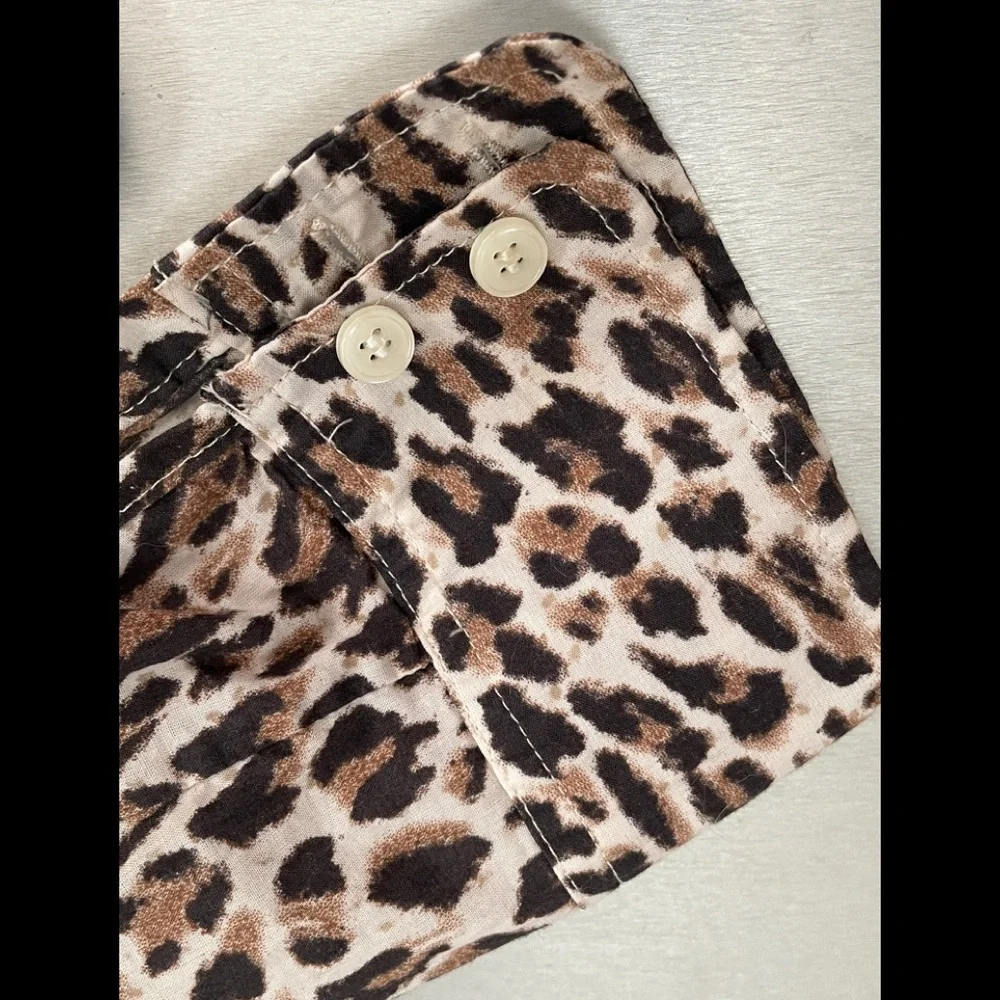 J.Crew  Cotton Animal Print button down M
